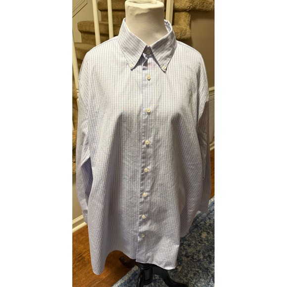 Charles Tyrwhitt Other - Charles Tyrwhitt Mens 18/35 Blue White Micro Check Non-Iron Classic Fit Shirt